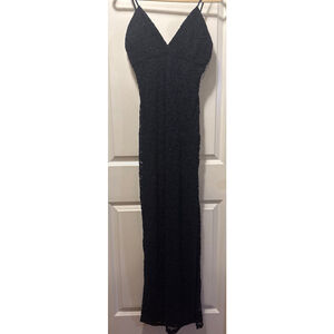 Windsor Purple Lace Mermaid Gown Women’s L Spaghetti Strap Formal Dress